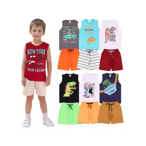 Kit 5 Conjuntos regata (1 ao 12)