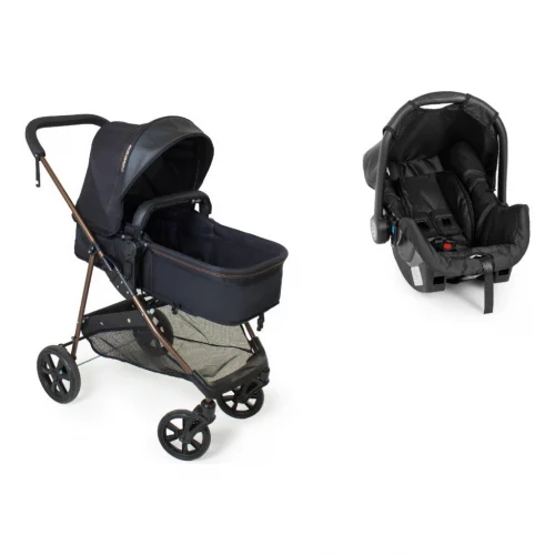 Kit Carrinho de Bebe Napoli Galzerano + Bebe Conforto Travel System Oferta