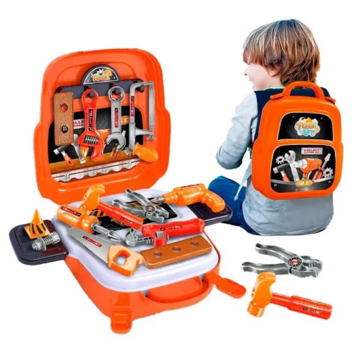 Kit Maleta de Ferramentas Infantil 22 Peças 3 em 1 Tools