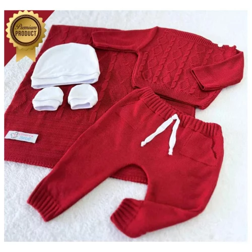 Kit Saída Maternidade Tricot (8 opções de cores)