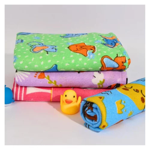 Kit Toalha de Banho Macia Microfibra Infantil Meninos e Meninas Várias Estampas 2 Unidades