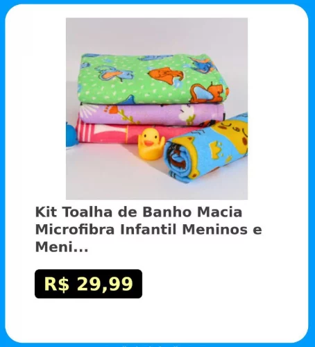 🛍Kit Toalha de Banho Macia Microfibra Infantil Meninos e Meninas Várias Estampas 2 Unidades