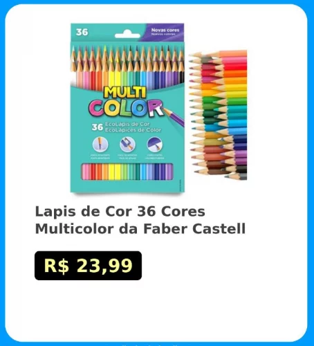 🛍Lapis de Cor 36 Cores Multicolor da Faber Castell