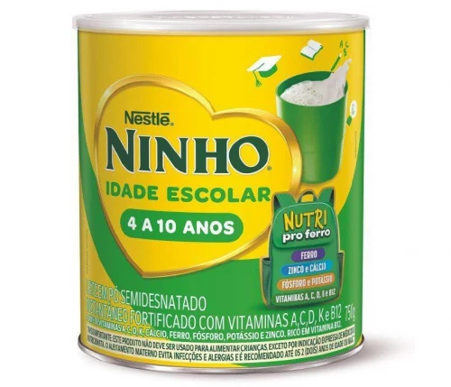 Leite em Pó Ninho Semidesnatado Idade Escolar 750g
