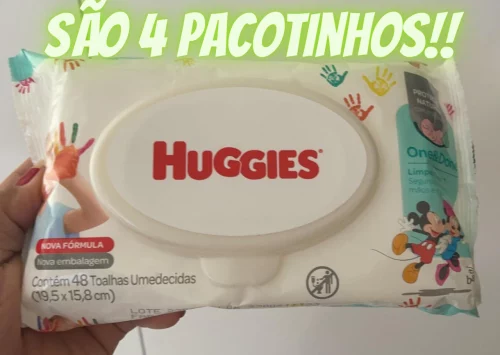 Lenços Umedecidos Huggies One & Done 192 unidades (4 Pcts de 48 Uni Cada)
