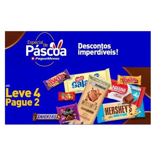 Leve 4 Pague 2 em  Chocolates
