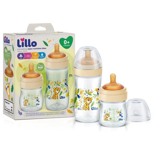 Lillo Kit De Mamadeiras Super Evolution Com Bico Látex 150Ml E 300Ml