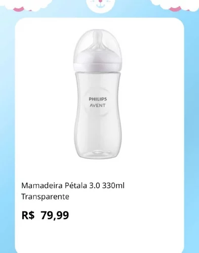 🛍️Mamadeira Pétala 3.0 330ml Transparente