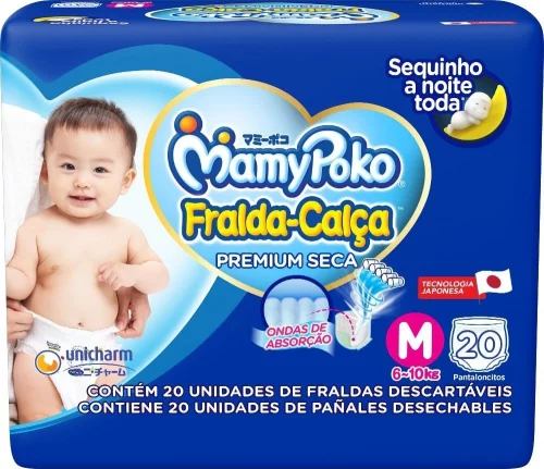 MamyPoko Fralda-Calça Premium Seca M 20 Unidades