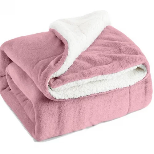 Manta Com Sherpa Branca Para o Frio De Bebe Cores Diversas