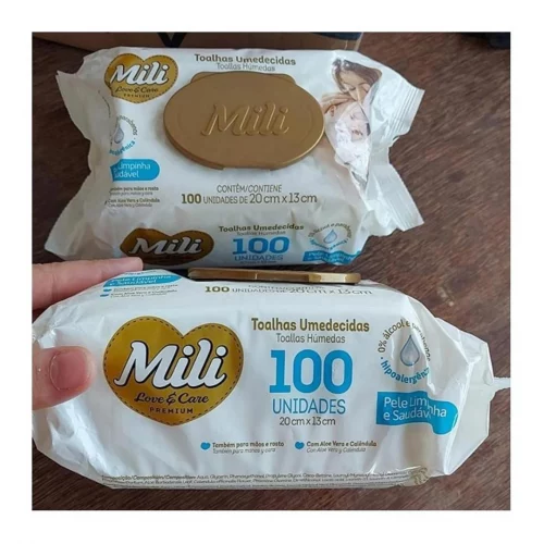 Mili Toalhinha Umedec. Mili Love&Care - 100 Unidades
