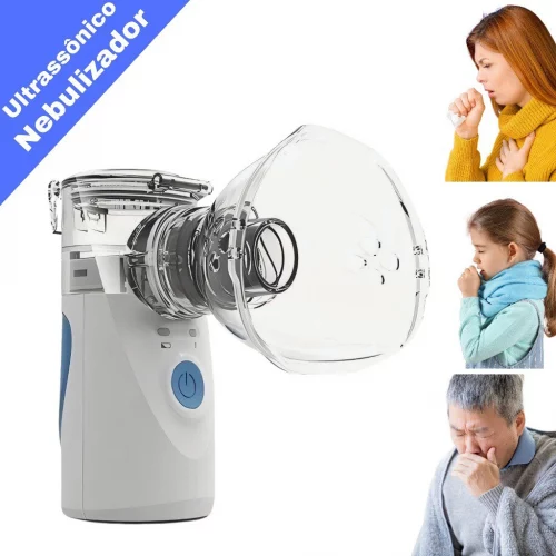 🛍️ Nebulizador Ultrassônico inalador portátil a pilha e bivolt