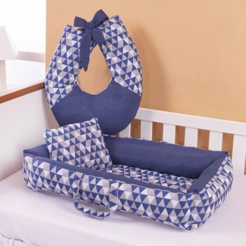 Ninho Redutor De Berço Almofada Amamentação Para Bebe Com Zíper e Refil De Enchimento - Varias Estampas🧡