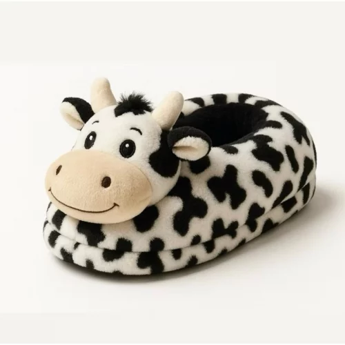 Pantufa Vaquinha 3D Antiderrapante
