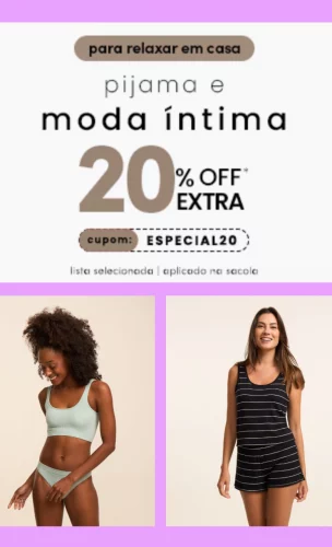 Pijama e moda íntima p/ relaxar em casa ‼️