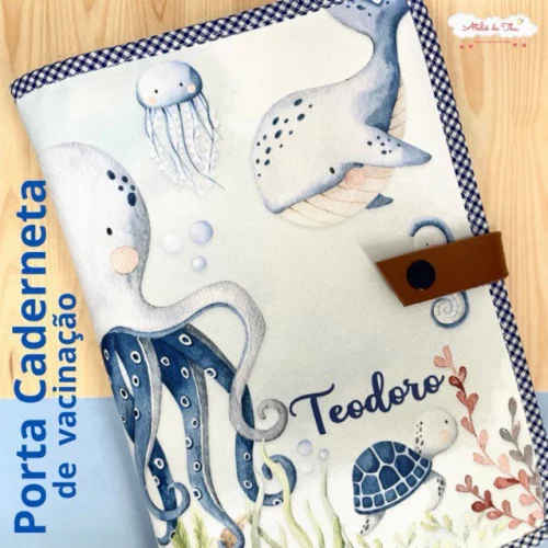 🤎 Porta caderneta de vacinação / porta documentos do bebê e receitas médicas  (Temas Diversos)