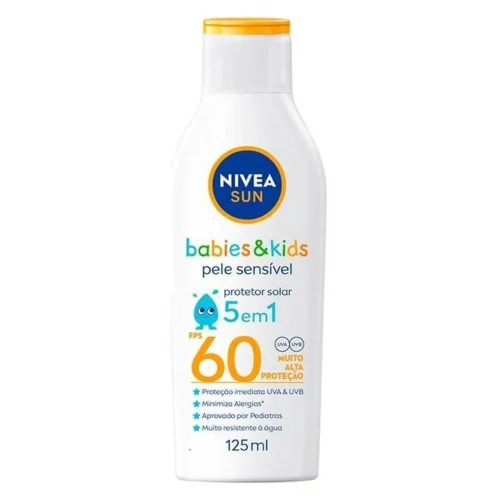 Protetor Solar Nivea Sun Kids & Babies Pele Sensível FPS 60 125ml