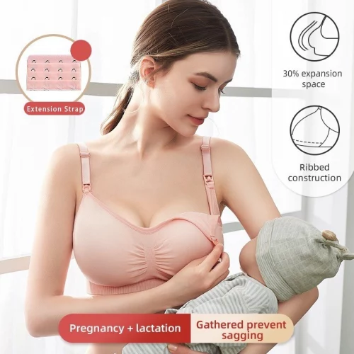 Sutiã Feminino Respirável E Confortável Sem Anéis De Aço , Adequado Para Mulheres Grávidas Mães Que Amamentam