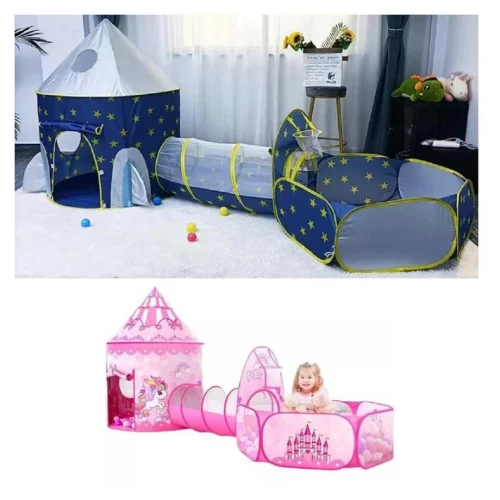 Tenda Toca Barraca 3x1 Playground Com Cesta