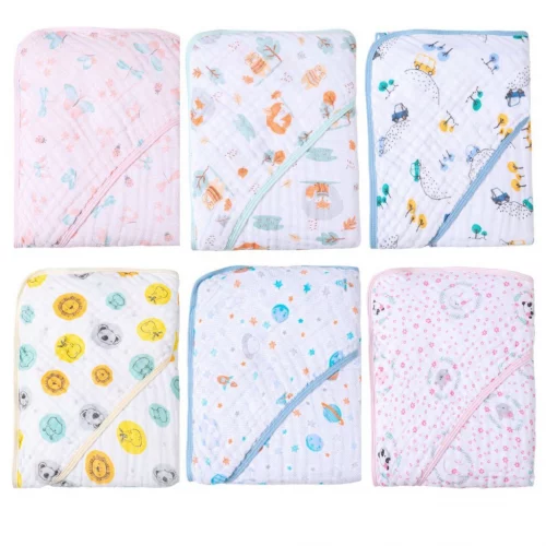 Toalha de Banho Fralda Soft com Capuz para Bebê OU Kit com 2, 3 ou 4 Toalhas
