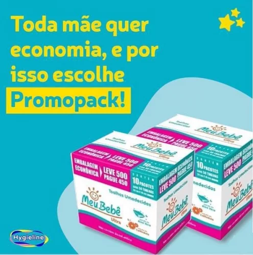 Toalha Higiênica Umedecida Meu Bebe Ultra Leve 500 PG 450