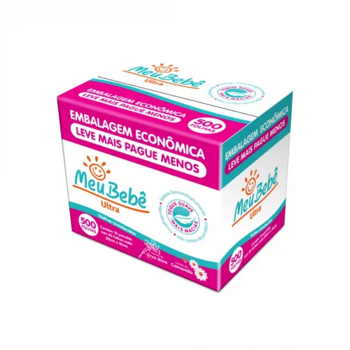 TOALHA UMEDECIDA MEU BEBÊ ULTRA PACK 500 FOLHAS (10undX50fls)
