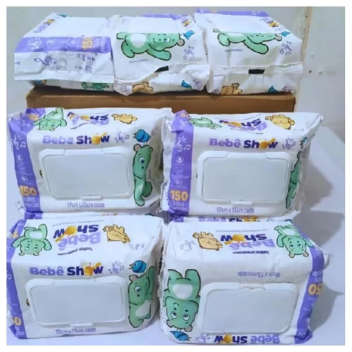 300 Unidades Lencinhos Bebe Toalha Umedecido Marca  - Bebê Show Barato Com Tampa