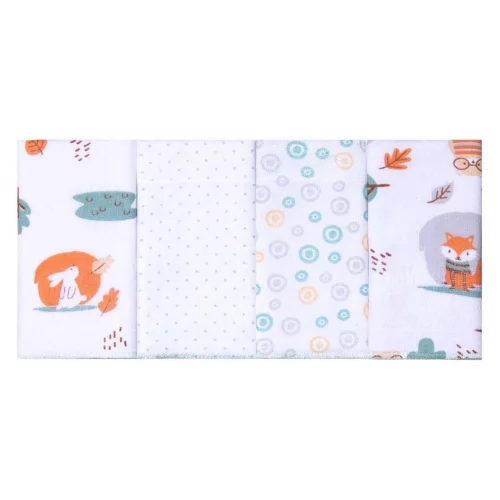 4 Paninhos De Boca Estampado, Papi Textil