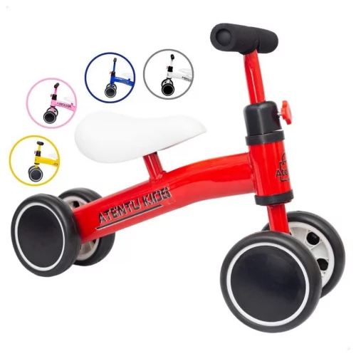 Bicicleta De Equilíbrio Andador Infantil Sem Pedal 4 Rodas
