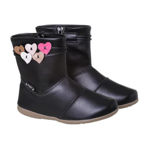 Bota Infantil Feminina Botinha de Menina Cano curto Delicada