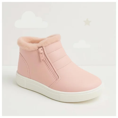 Bota Menina Infantil Botinha Pelo Macia Criança Princesa Feminino Bebe Frio Inverno 20 ao 34