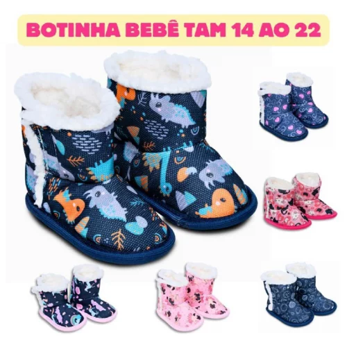 Botinha Bebê Pantufa Menina e Menino