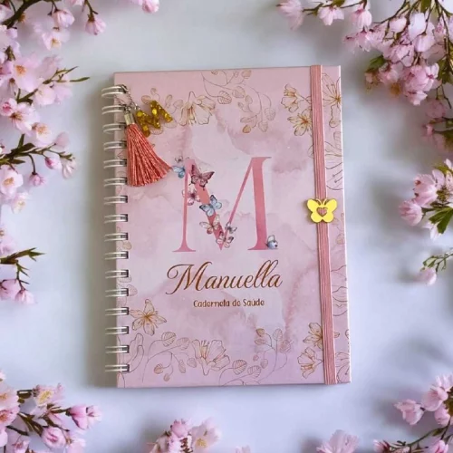Caderneta De Vacinação Menina Personalizada com nome Capa Dura Versão Atualizada Diversos temas