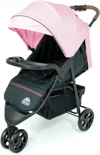 CARRINHO DE BEBÊ 3 RODAS CONFORT ATÉ 15KG BIBI JOY (ROSA)