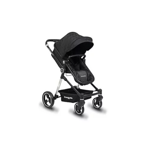 Carrinho Travel System Aston + Base Chevron Silver/Black