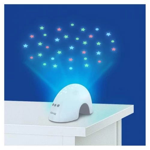 Clingo Luminária Com Luz E Sons Elefantinho Branco