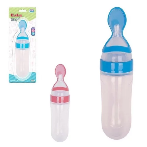 Colher Dosadora para Bebê em Silicone - Mamadeira Leite Papinha