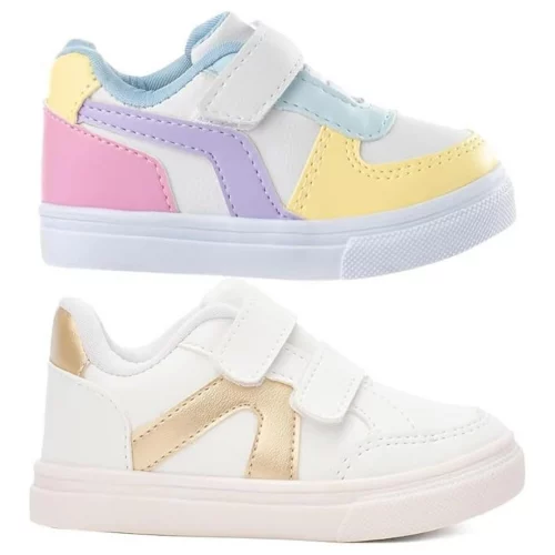 Combo Infantil 2 Pares Tênis Casual Menina My Funfy Kids 3475A Feminino.