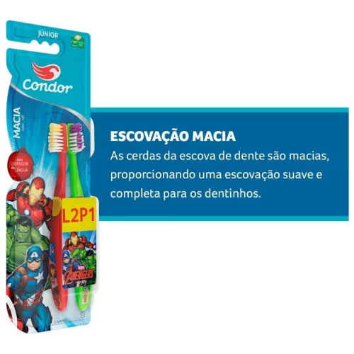 Condor Escova Dental Junior Avengers