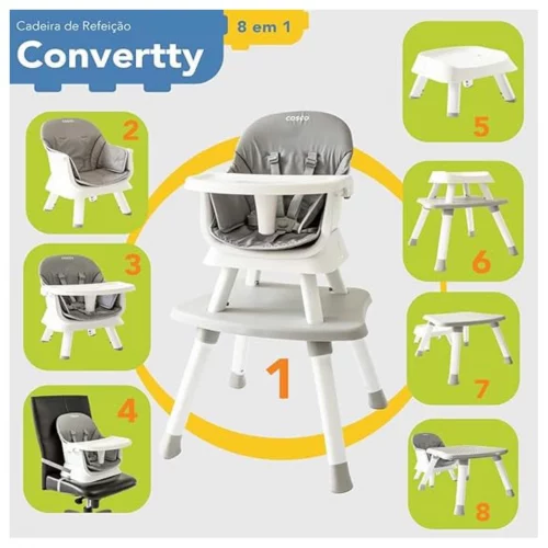 Cosco Kids, Cadeira de Refeição Convertty 8 em 1 - 2 opções de cores