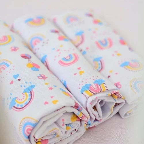 > Cueiro 03 Unidades Bebê 50 cm x 80 cm Bublim Petit