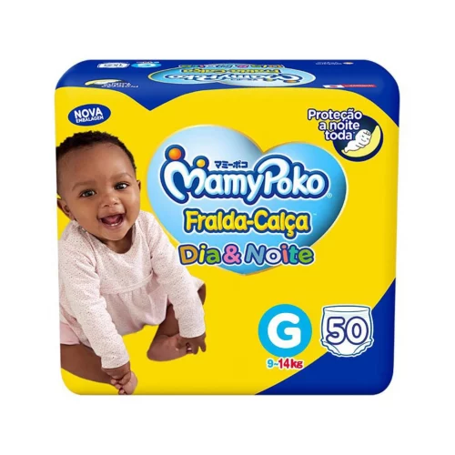 Fralda-Calça MamyPoko Dia&Noite G 50 Unidades