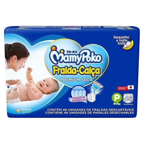 Fralda-Calça MamyPoko Premium Seca P 46 Unidades