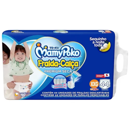 Fralda-Calça MamyPoko Premium Seca Xxg 44 Unidades