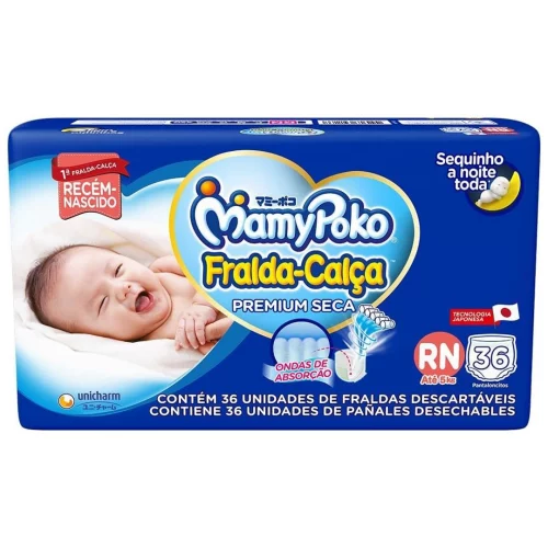 Fralda-Calça Mamypoko RN 36 Unidades