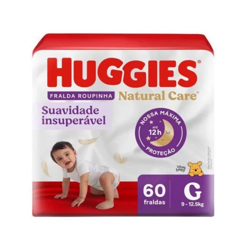 Fralda Huggies Natural Care Roupinha G 60 unidades
