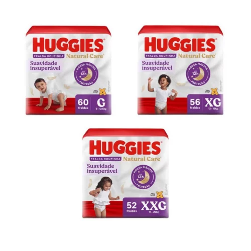 Fralda Huggies Natural Care Roupinha