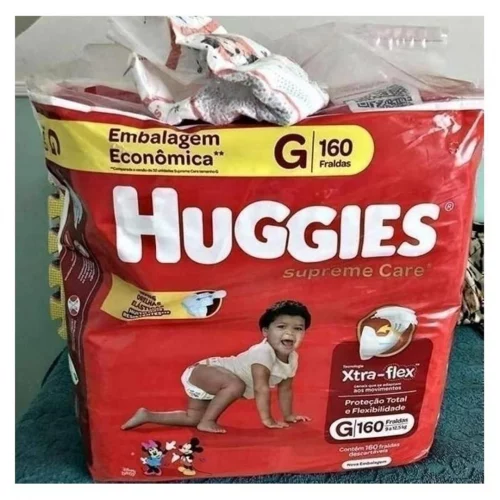 Fralda Huggies Supreme Care G com 160