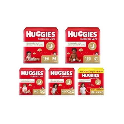 Fralda Huggies Supreme Care Pacotão