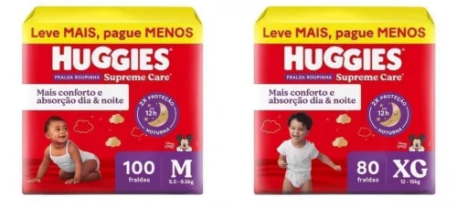 Fralda Huggies Supreme Care Roupinha